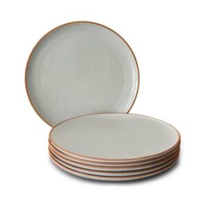 PRATOS DE CERÂMICA MORA, 25,4 CM – CONJUNTO DE 6 – PRATO DE JANTAR SEGURO PARA MICRO-ONDAS