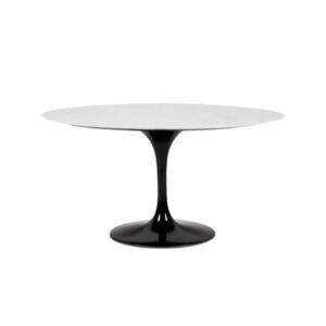 MESA SAARINEN OVAL CARRARA – BASE PRETA