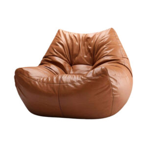 POLTRONA THOMAS – PUFF FEITO EM TECIDO COURINO